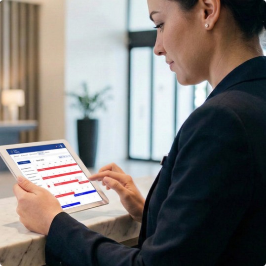 Hotel Gaesteregistrierung mit Meldung an die Meldebehoerde